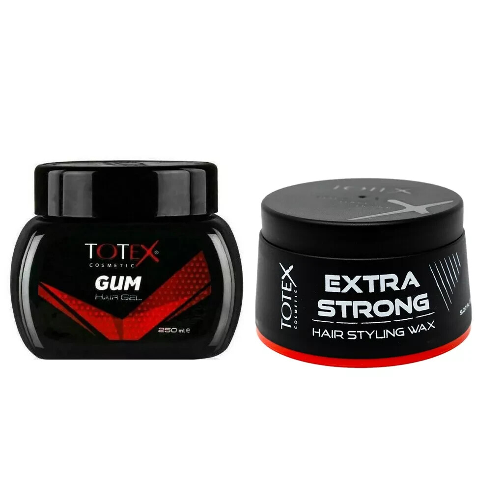 Totex Hair Styling GumGel 250ml with Totex Wet Hair Styling Wax 150ml - Image 4