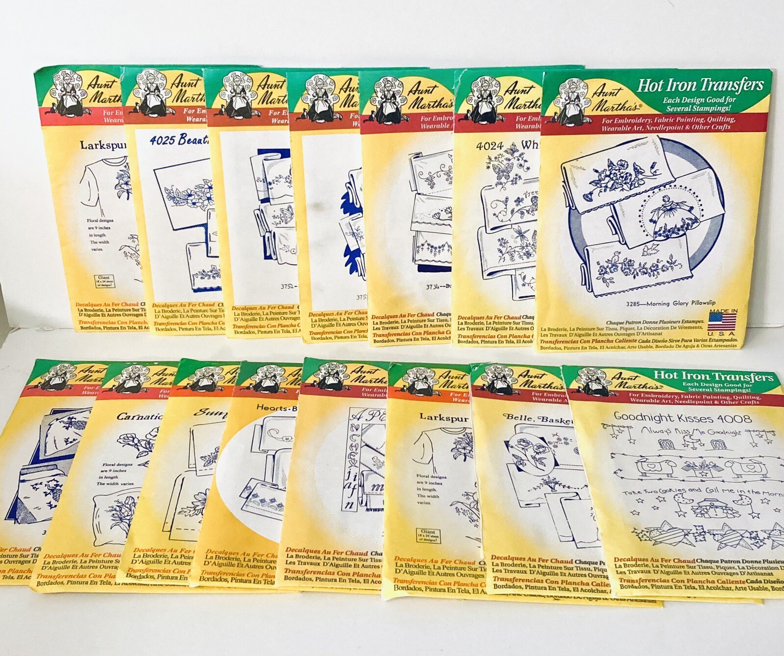 Aunt Martha's Iron-on Transfers - Reusable - Assortment of 1