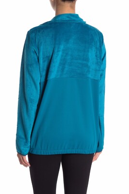 ha_ NEW Adidas Faux Fur Half Zip Kangaroo Pocket Fleece Pullover