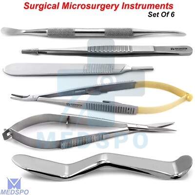Dental Micro Surgery Instruments Needle Holders Forceps Surgical Retractors Set