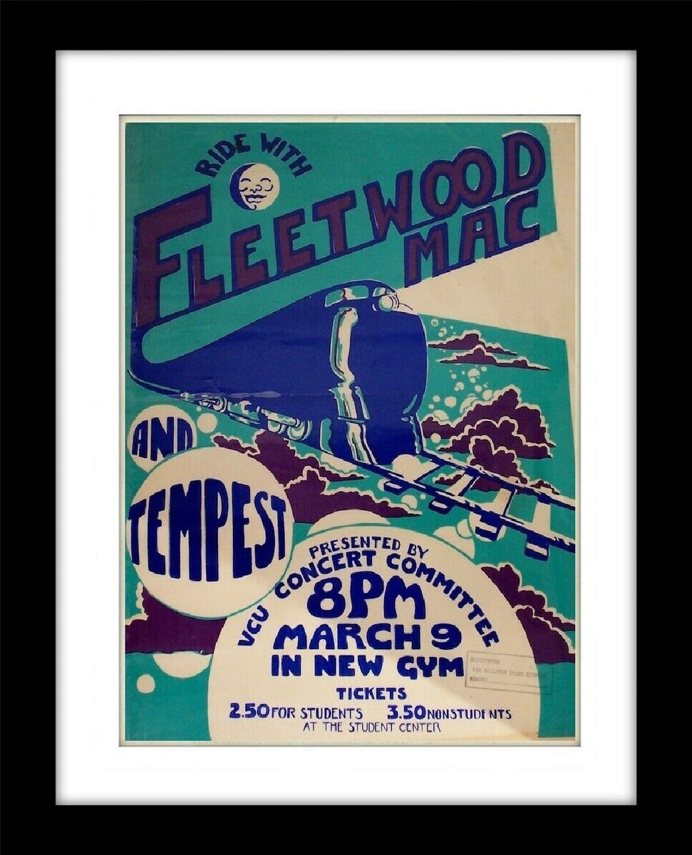 FLEETWOOD MAC Tempest Vintage style Poster Mounted Framed Display