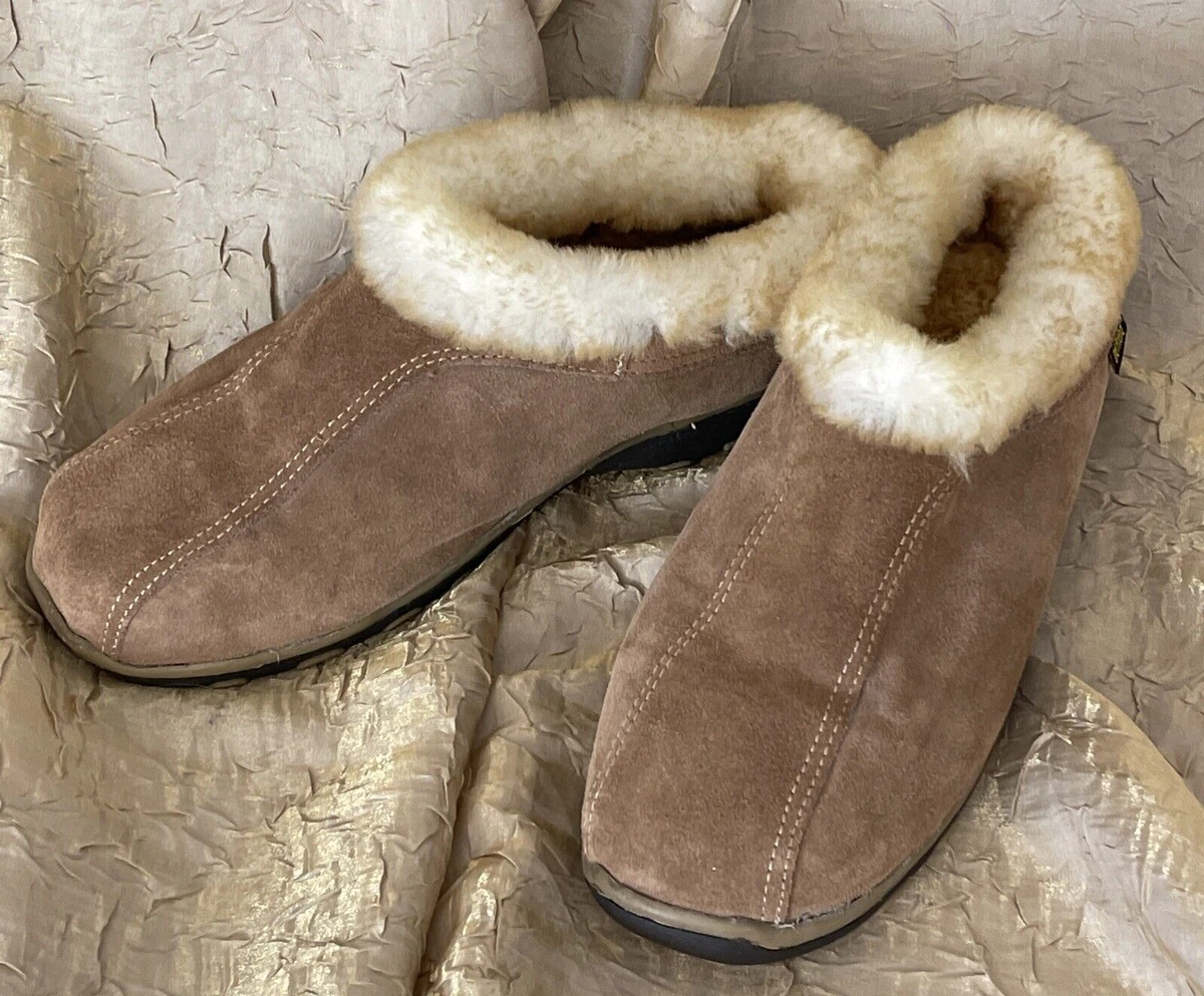 Old Friend Snowbird Slippers w Shearling Cuff Insole Lining Mens