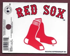 Boston Red Sox Static Cling Decal Rico Tag Express 3 1/2" x 3 3/4"
