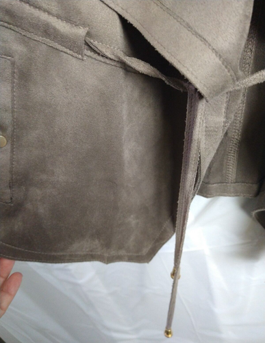 NWT Womens Bianca Sewing Company Size 38-US 8 Taupe Shawl Belted Jacket Bulgaria - Picture 6 of 12