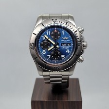 Breitling A13341 Superocean Blue Dial Steelfish Chronograph Automatic Day Date 4