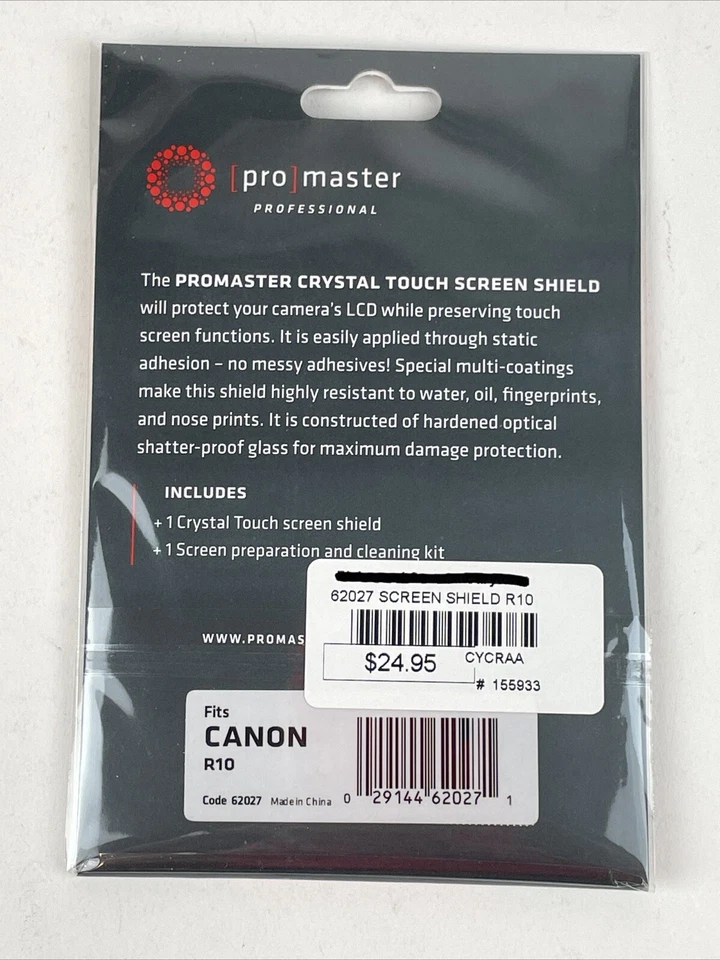 ProMaster 62027 Crystal Touch Screen Shield for Canon R10 - Image 4 of 4