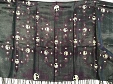 NEW Disney Theme Park JACK SKELLINGTON NBC Lightweight Scarf Polyester 25  x 70  