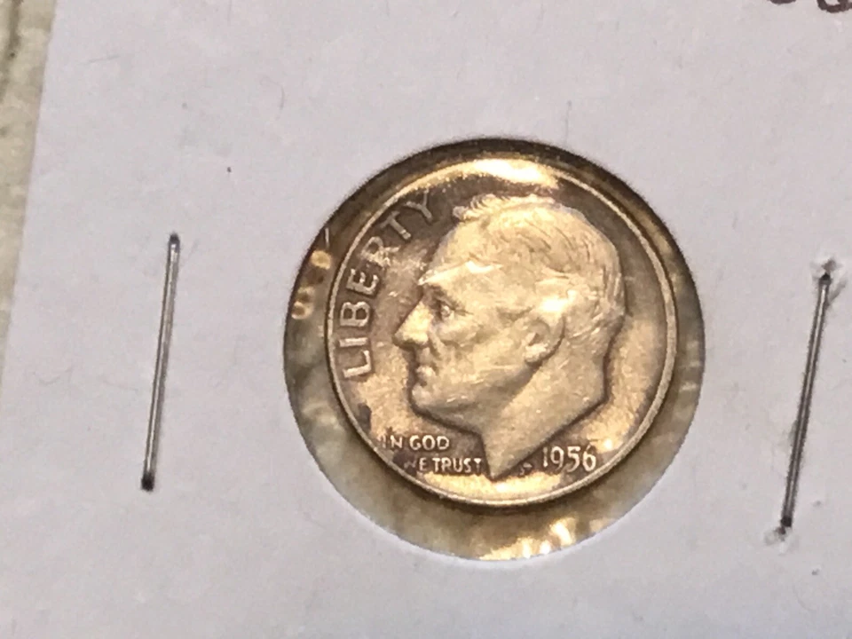 1956P 1956D  Roosevelt 2 Dime US A 10 Cent 90%  SILVER  10c Coin Lot - Image 3 of 4