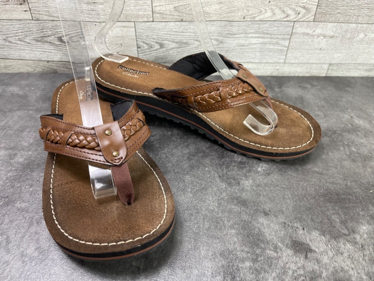 Clarks Fenner Nerice Women Shoes Brown M Toe Thong Casual Flip - Main Image