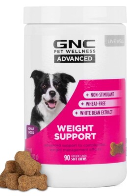 GNC Pets Advanced Weight Support Dog Supplement Soft Chews 90 BB 5/24