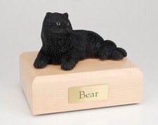 Persian Black Cat Figurine Pet Cremation Urn Available in 3 Diff Colors/ 4 Sizes