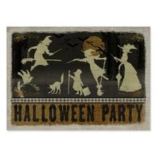 Heritage Lace Polyester Halloween Party Design Natural Woven Placemat