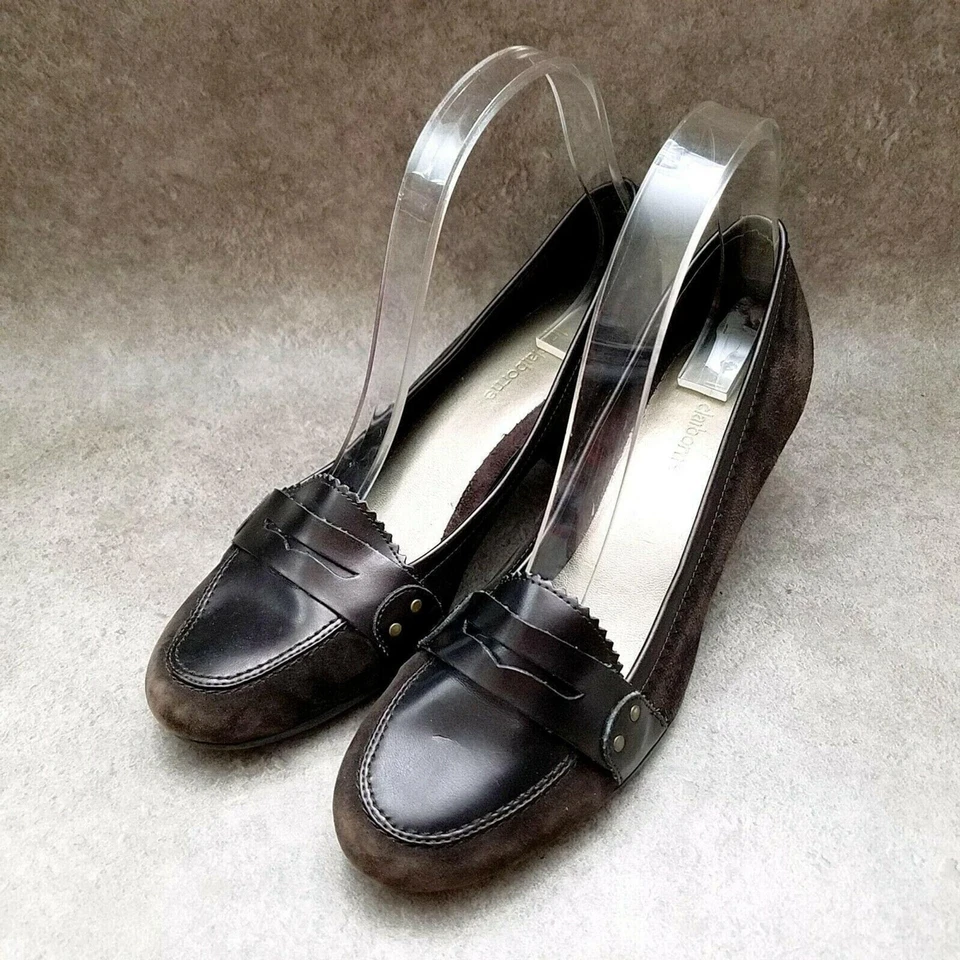 Zapatos de salón Liz Claiborne para mujer Clio talla 8,5 de cuero marrón sin cordones de 2,5" Foto 3 de 4
