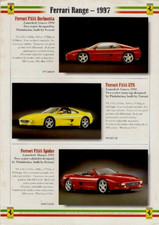 Ferrari Range 1997 UK Single Sheet Brochure F355 456 GT GTA 550 Maranello F50