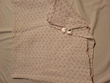 Hudson Baby Blanket Muslin White Pink Flowers. Euc