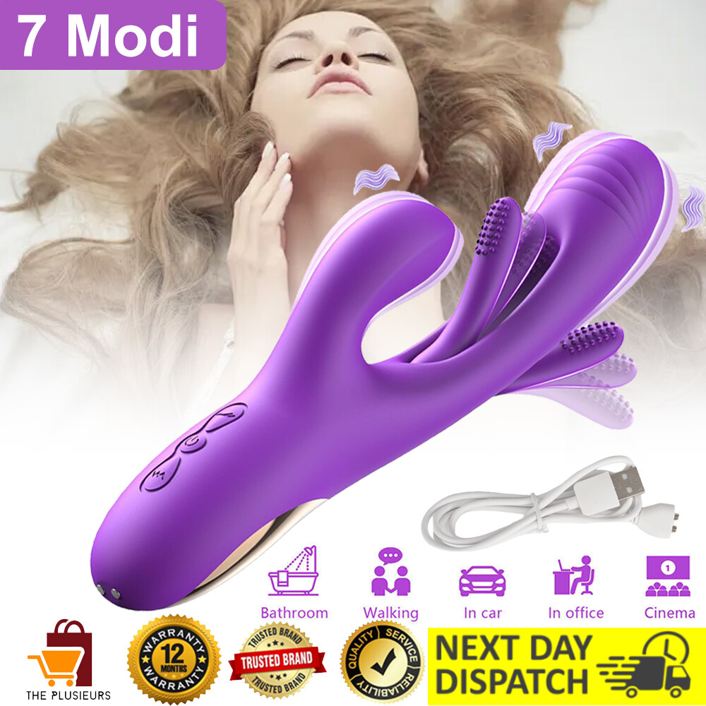 Rabbit Flattern G-Punkt Vibrator Dildo Klitoris Stimulator Sexspielzeug Frauen~~ Rabbit Flattern G-Punkt Vibrator Dildo Klitoris Stimulator Sexspielzeug Frauen~~