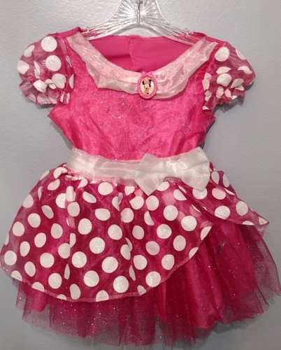 Disney Minnie Mouse Dress Girls Pink Halloween Costume Size 4 ?
