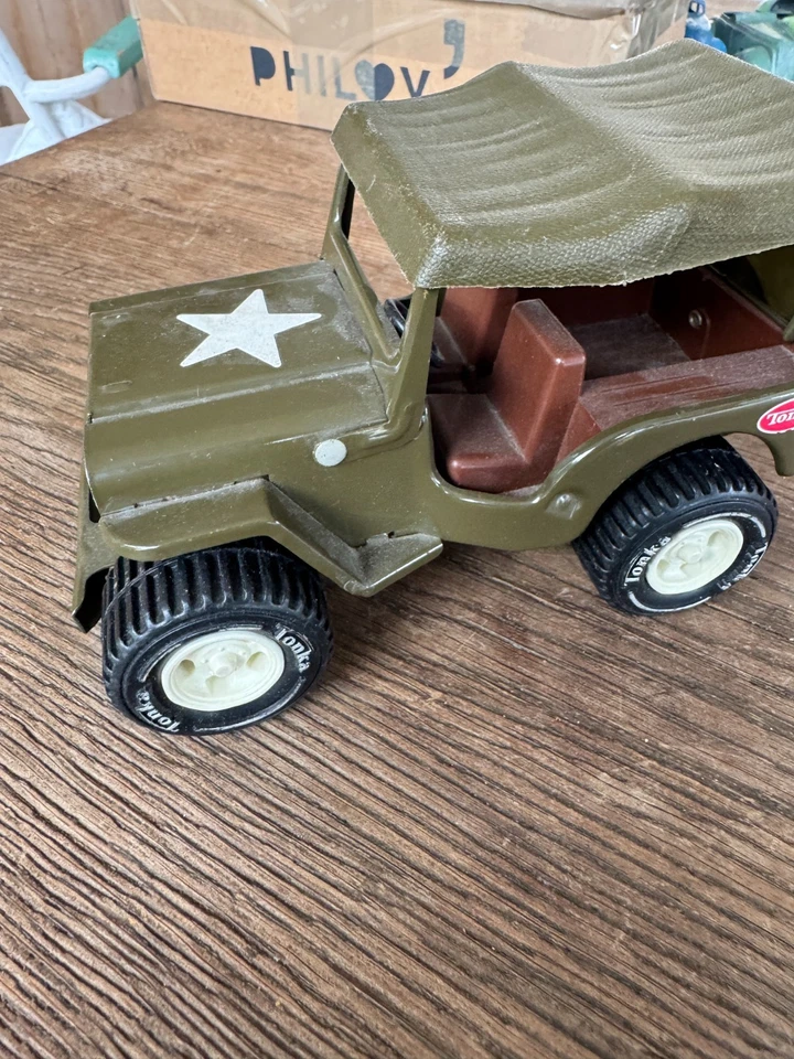 JEEP WILLYS FORD TOLE TONKA VINTAGE 1970 - Photo 2/4