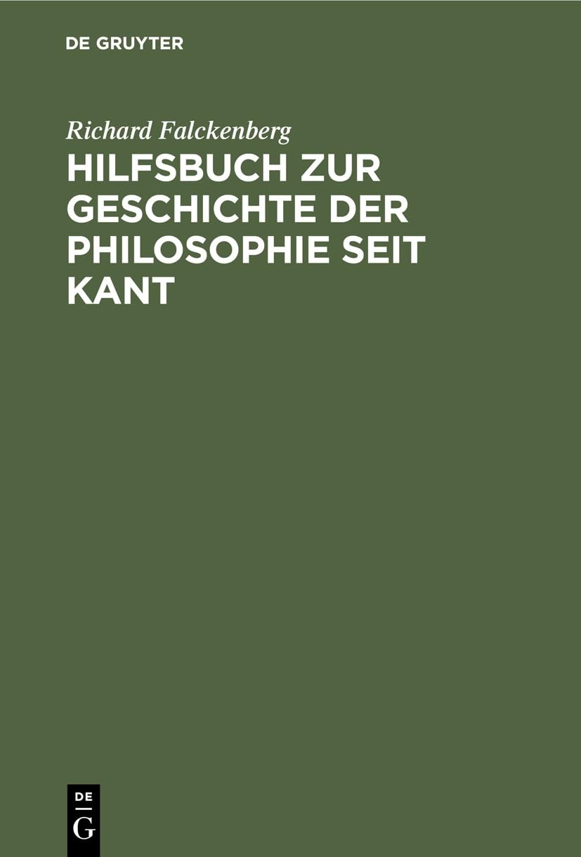 Richard Falckenber Hilfsbuch Zur Geschichte Der Philosophie Seit Kan (Hardback)