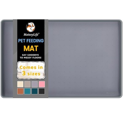 Silicone Cat Dog Food Mat Waterproof AntiSlip Feeding Mat Black