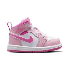 Jordan DQ8425-601 1 Mid 'pink Foam' Baby/Toddler Shoes - Pink; White - Unisex Ki