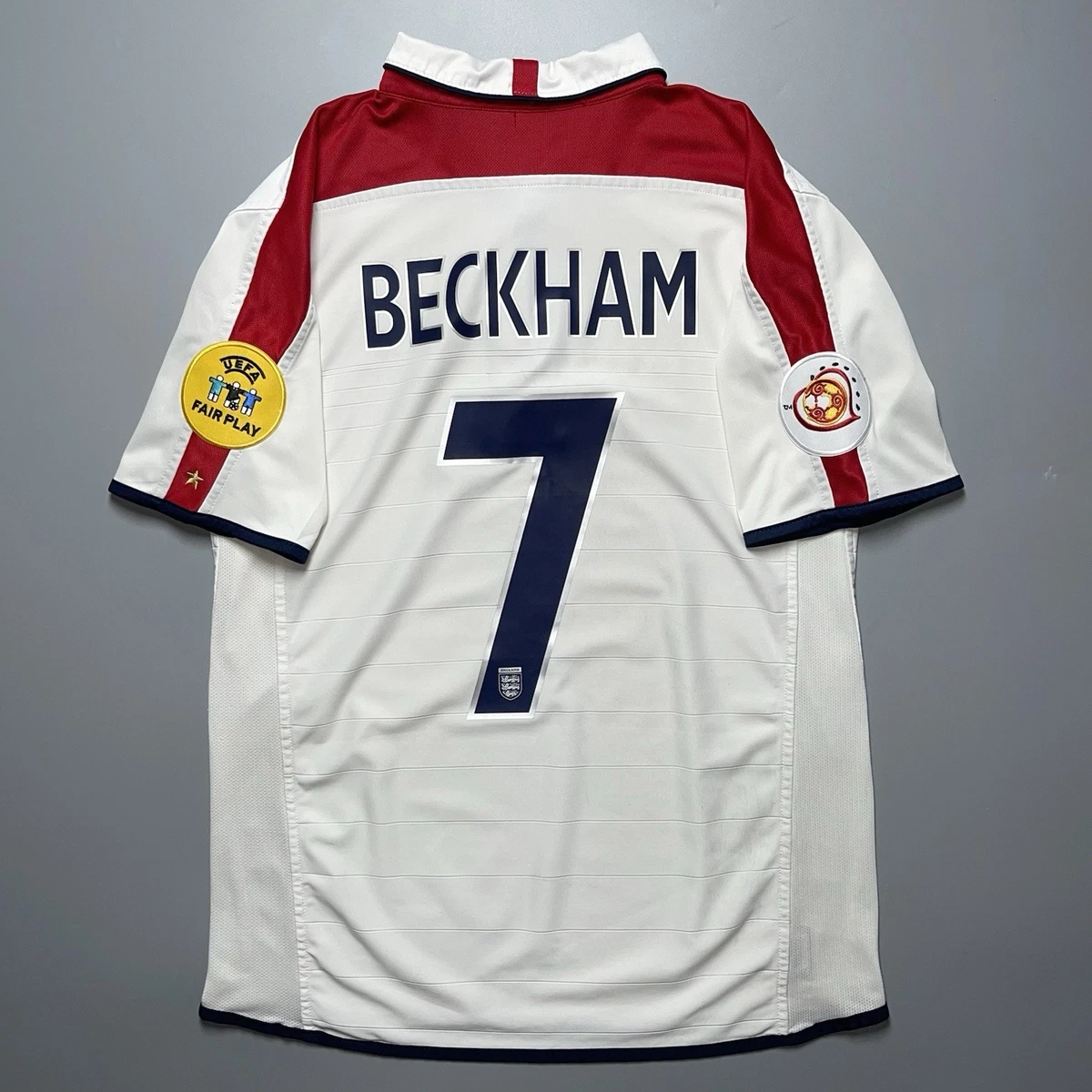 Maillot Angleterre Umbro Vintage Rouge - Taille S - Floqué Beckham