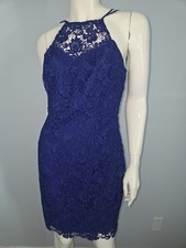 NWT! GUESS Deirdre Royal Blue Sleeveless Lace Party Dress S