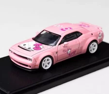 FW 1:64 Pink SRT Hellcat Muscle Sports Diecast Metal Gift Model Collection
