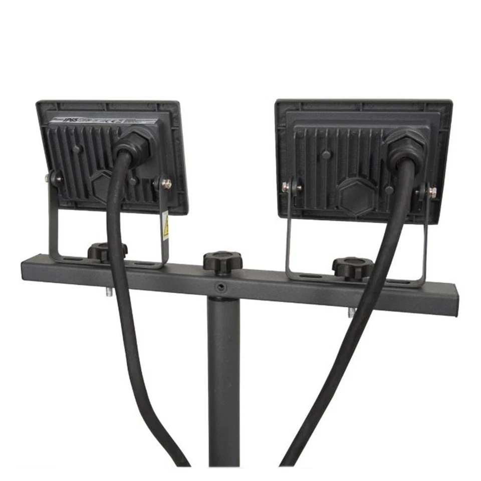 Unitec LED Fluter Arbeitsleuchte Strahler auf Stativ IP65 2 x 14W Kaltweiß 6500K - Bild 2 von 3