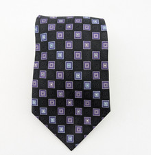 Tie Class Club Square Purple Geometric Pattern 50"