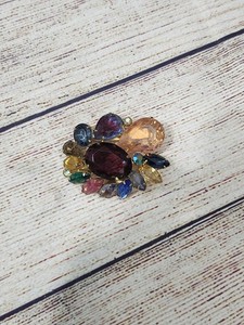 Authentic Vintage Gold Plated Large Juliana Fruit Salad Brooch