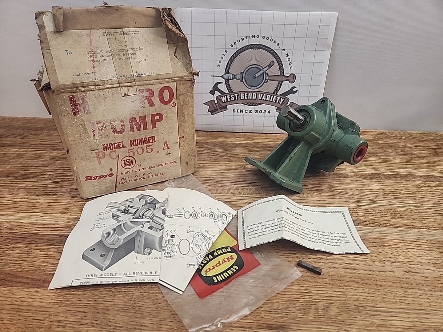 Hypro Pump Model PC505A, Cleaned And Oiled