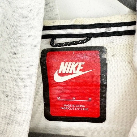 Nike Tech Hoodie Vest Fleece Summit Heather Gray Full Zip Size Medium - Image 3 of 4
