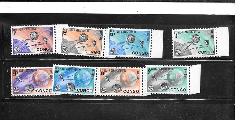 CONGO 1965 #534-41 SPACE MNH XF OLD COMPLETE PICTORIAL TOPICAL STAMP SET