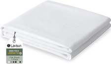 White Flat Sheet Soft Microfiber Bedding Hotel Luxury Twin Full Queen King