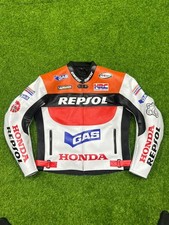 VINTAGE REPSOL HONDA RACING Leather Motorcycle Jacket DAINESE MotoGP Race SUOMY