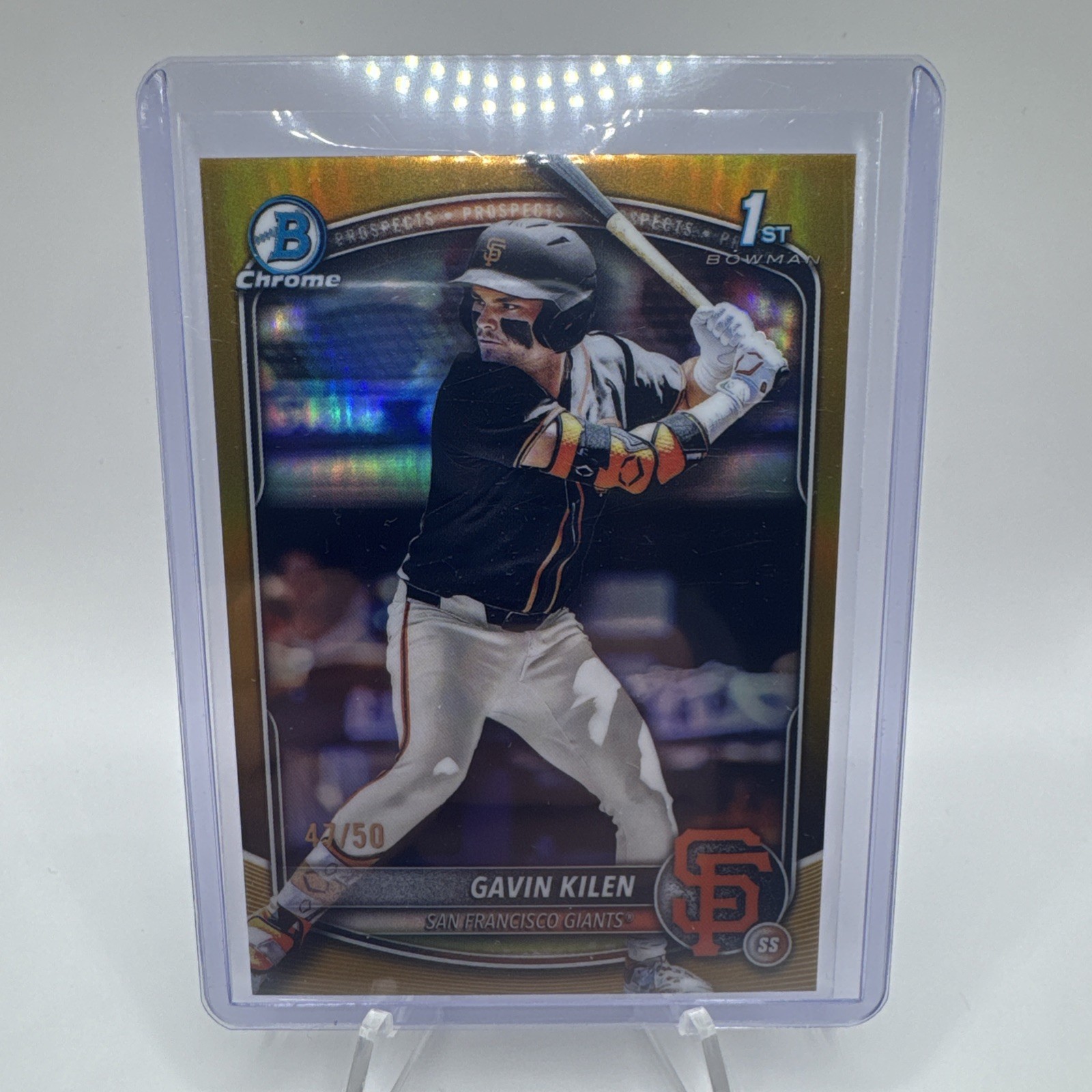 2025 Bowman Draft Chrome 1st Gavin Kilen TRUE Gold Refractor /50 Giants