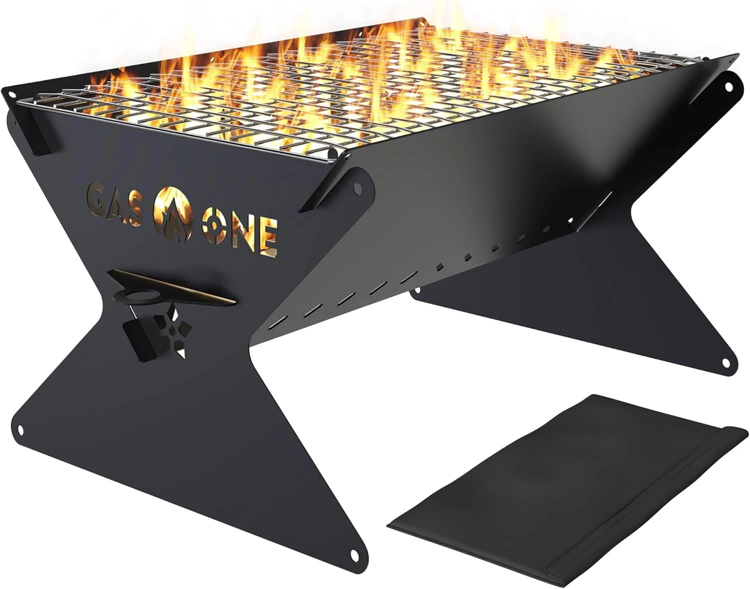 15” Portable Charcoal Grill Foldable BBQ Grill Camping Grills Backyard Fire Pit