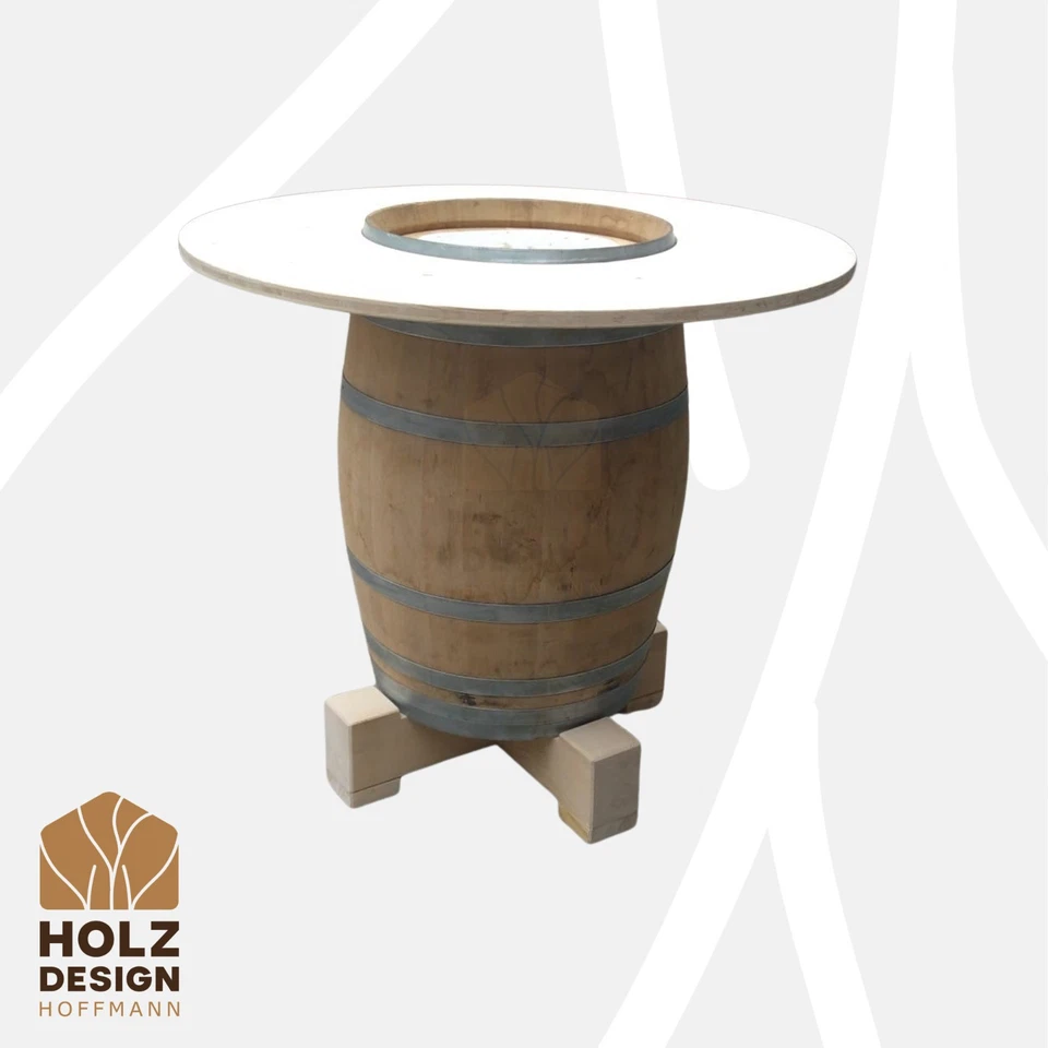 Tischplatte rund Stehtisch Dreischichtplatte 27mm stark Weinfass Bierganitu - Bild 4 von 4