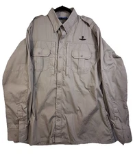 Propper® Men Tactical Shirt Long Sleeve Teflon Military Work Uniform Button Up