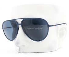 Giorgio Armani Pilot Sunglasses Matte Dark Blue Tinted AR 8142 5859/80 with Case