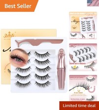Magnetic Eyelashes with Eyeliner Natural Look Magnetic Lashes with Applicator...