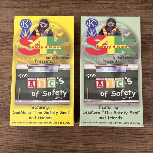 Safety 4 Kids ABC’s of Safety Part 1 & 2 VHS 2003 Children’s Educational GETESTET