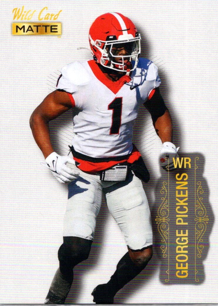 George Pickens Wild Card Matte White Draft Pick #47 Base