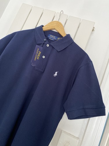 Navy Blue Ralph Lauren Polo T-shirt Size X-Large Slim Fit New with Tags 2025 - Picture 13 of 14