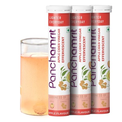 Panchamrit Apfelessig-Tabletten, 20 Tabletten Je Set Aus 3