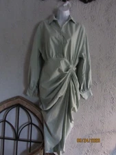Cherry Mellow sz L mint shirt dress ruched back and waist empire waist unique