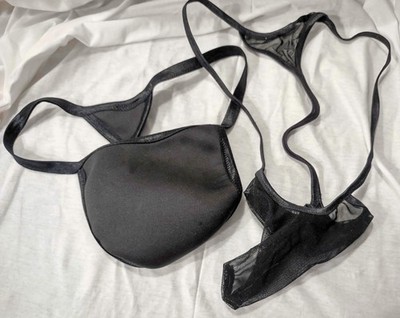 Men's Sheer BLACK Mesh Torpedo or Neoprene G String Thong HAND MADE USA  #116