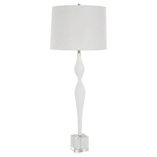 Uttermost Helena 36" High Modern Sculpture White Ceramic Table Lamp - Picture 4 of 7