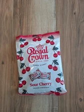 Regal Crown Sour Cherry Rolls Hard Candy 28pc Bag 6.25oz Naturally colored New!